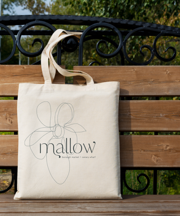 mallow flower tote
